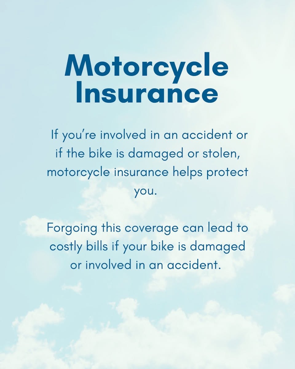 Motorcycle insurance coverage information